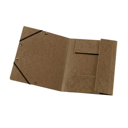 Falken Einschlagmappe Pappe A4, 3 Klappen, braun