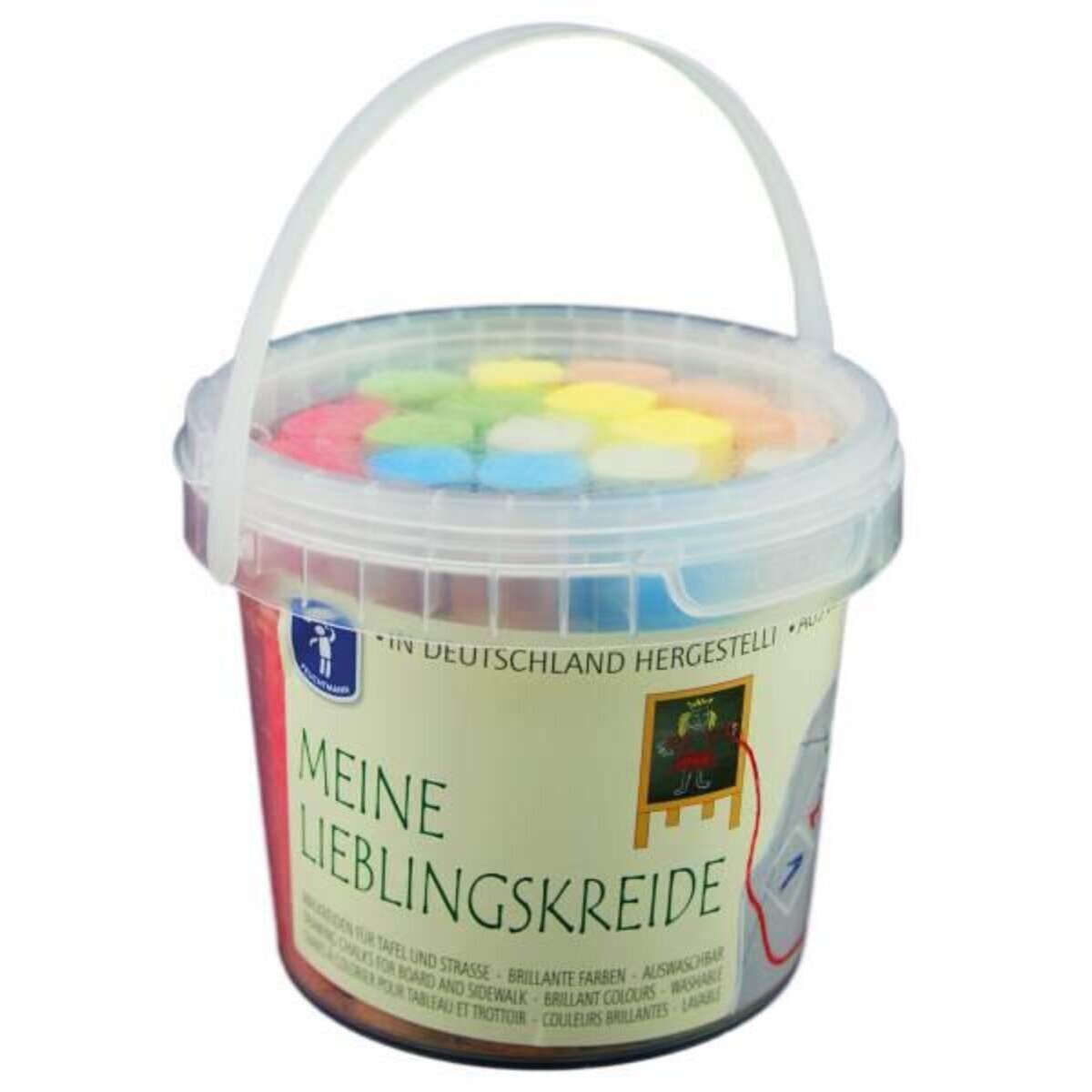 Feuchtmann Meine Lieblingskreide Small Bucket, 20 Stangen im Spieleimer