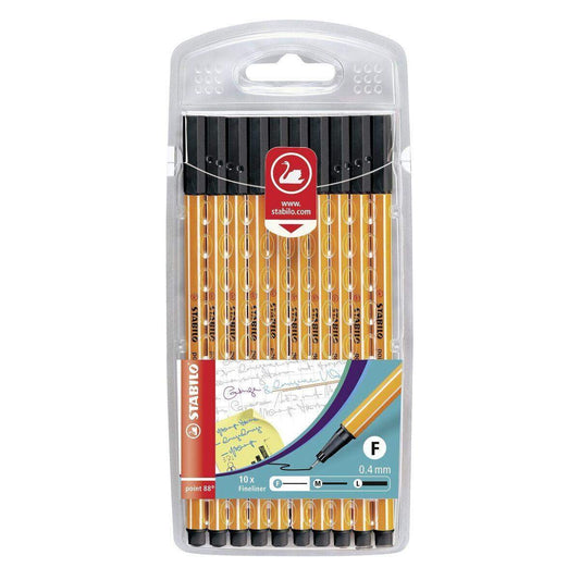Fineliner - STABILO point 88 - 10er Pack - schwarz