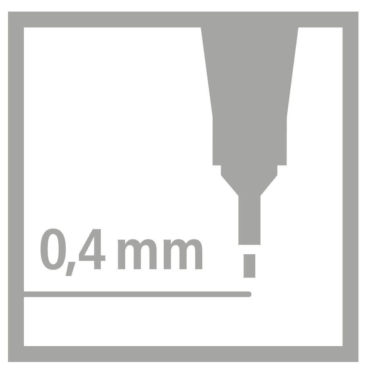Fineliner - STABILO point 88 im Kraftpapier Mäppchen  - mit 20 verschiedenen Farben