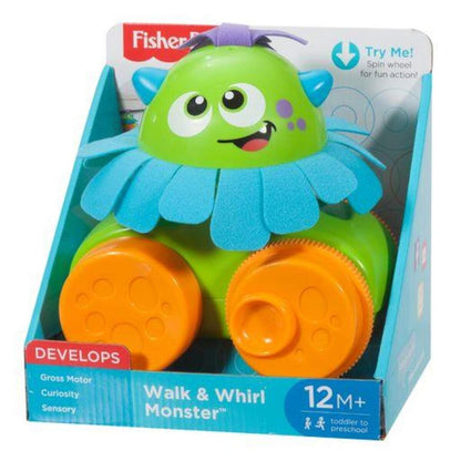 Fisher-Price Wirbel-Monster, Baby-Spielzeug, Nachzieh-Spielzeug, Nachziehtier