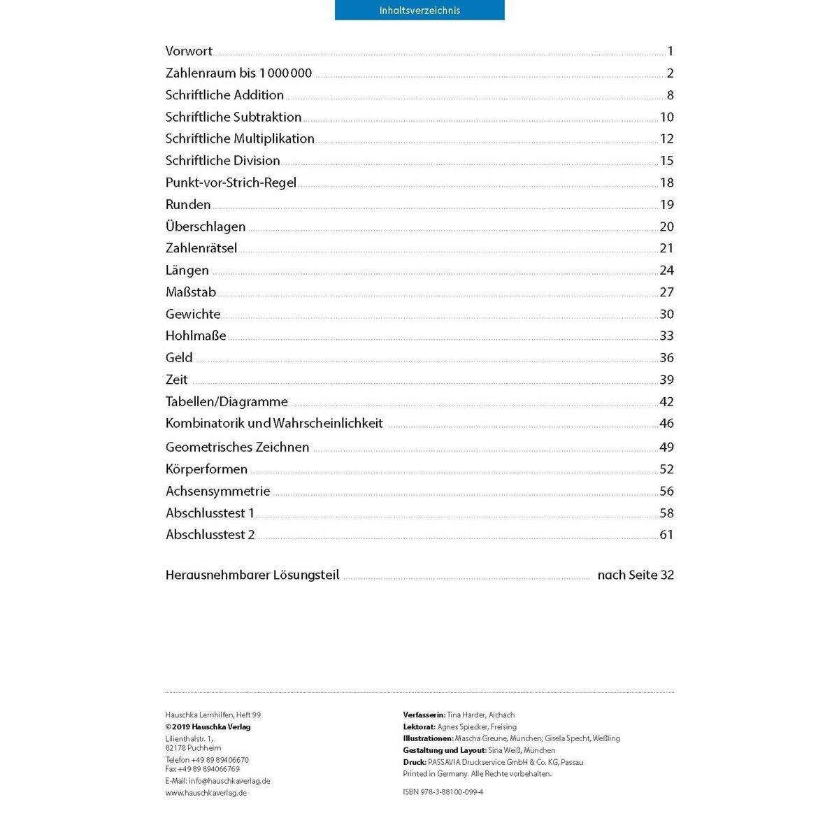 Fit zum Übertritt - Mathe 4. Klasse, A4-Heft