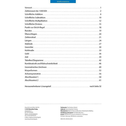 Fit zum Übertritt - Mathe 4. Klasse, A4-Heft