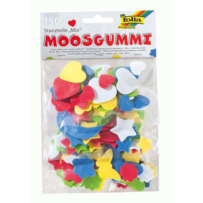 folia Moosgummi Stanzteile 150 Teile, sortiert