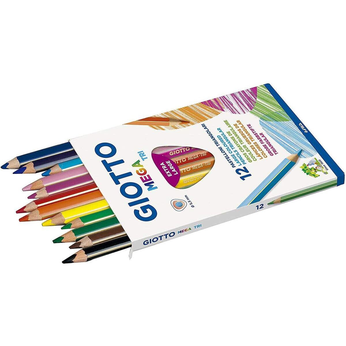 Giotto Mega Tri 12er Holzbuntstifte 12 Farben