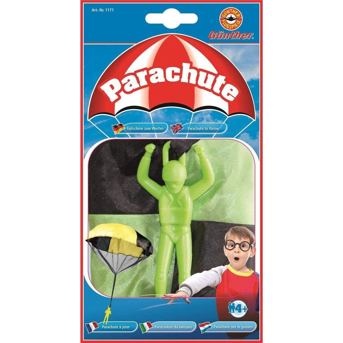 Günther - Parachute, Fallschirm zum werfen, 1 Stück, 4-fach sortiert