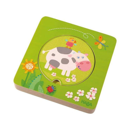 HABA 301647 Holzpuzzle Bauernhof-Freunde