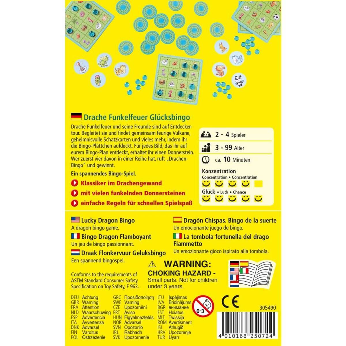 HABA 305490 Drache Funkelfeuer Glücksbingo