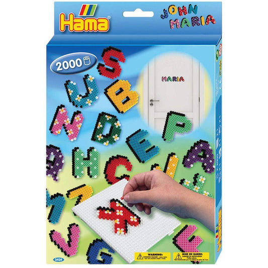 Hama Bügelperlen Midi Set Buchstaben, 2000 Stück