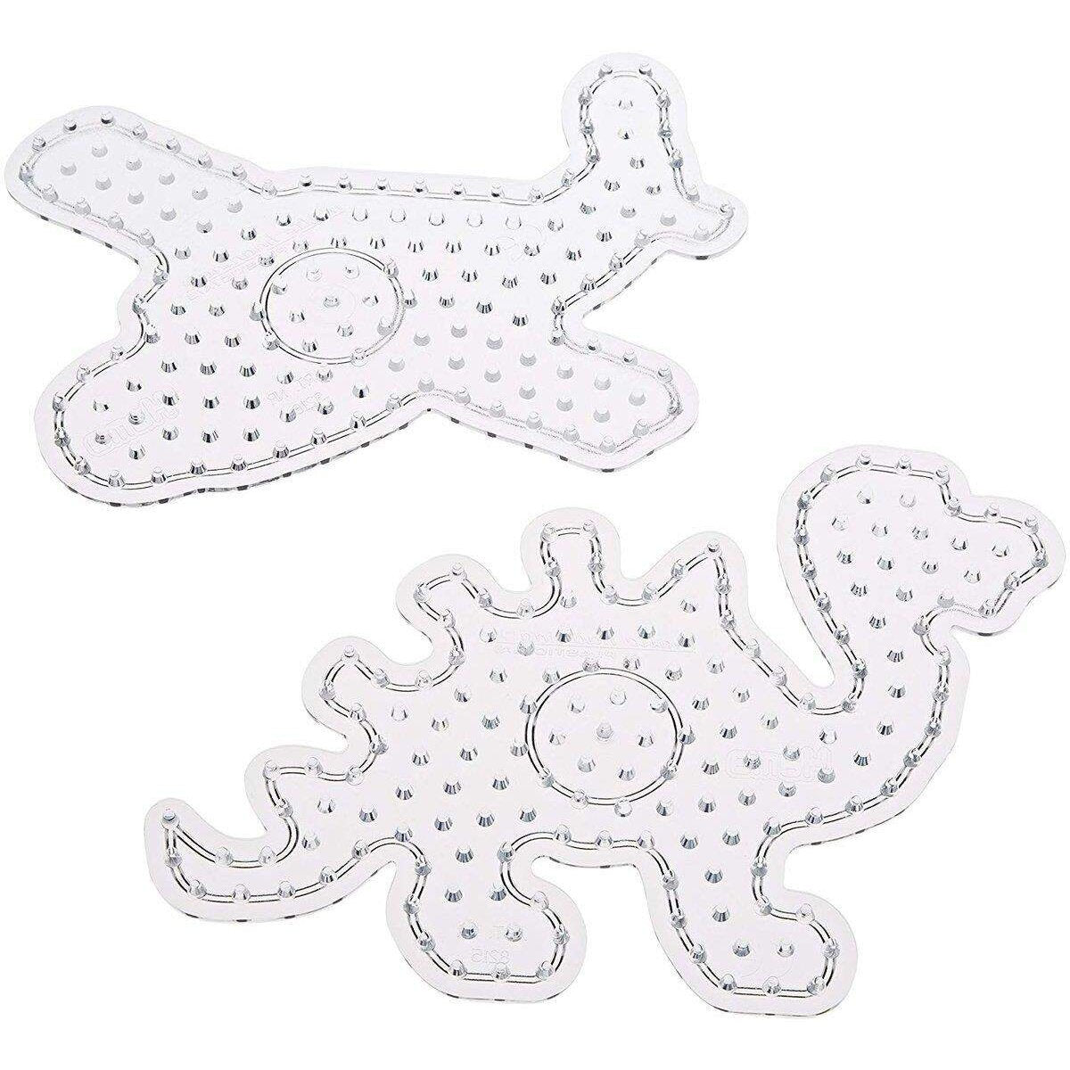 Hama Bügelperlen Stiftplatten Dinosaurier und Flugzeug