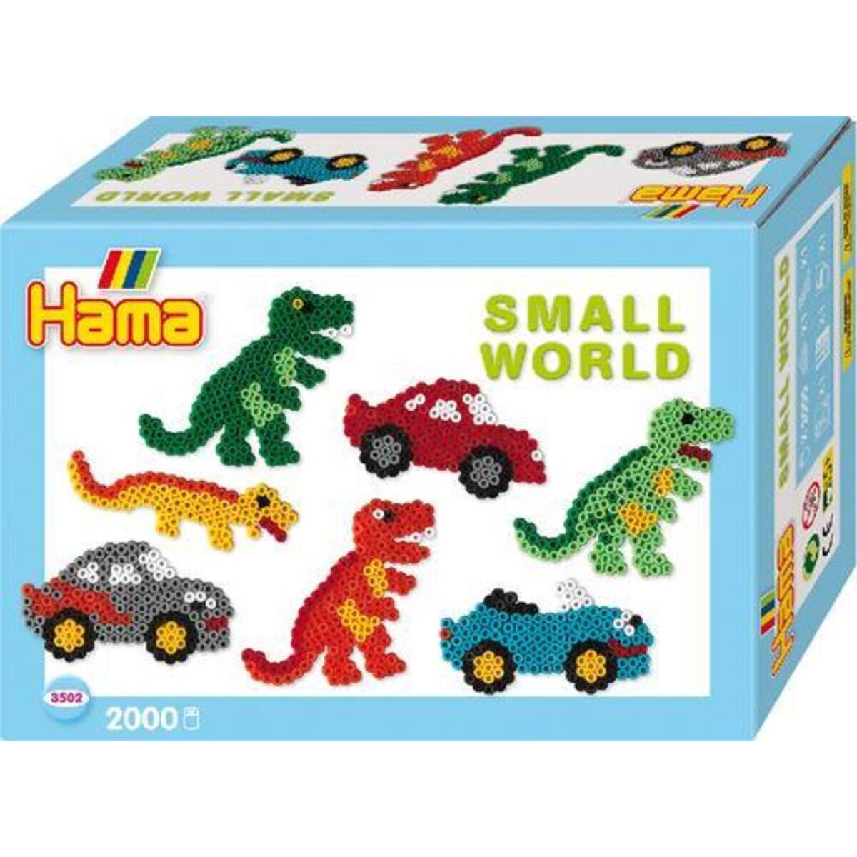 Hama Bügelperlen Geschenkpackung Kleine Welt Auto und Dino
