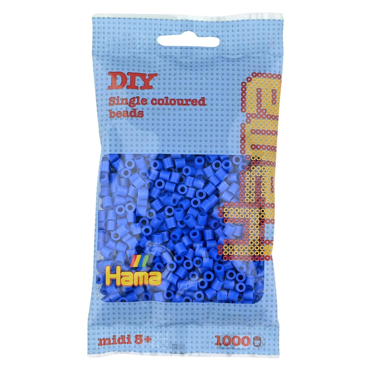 Hama Midi Bügelperlen, Hellblau, ca. 1.000 Stück, Ø 5,0 mm