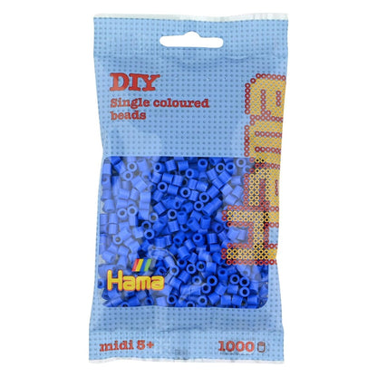 Hama Midi Bügelperlen, Hellblau, ca. 1.000 Stück, Ø 5,0 mm