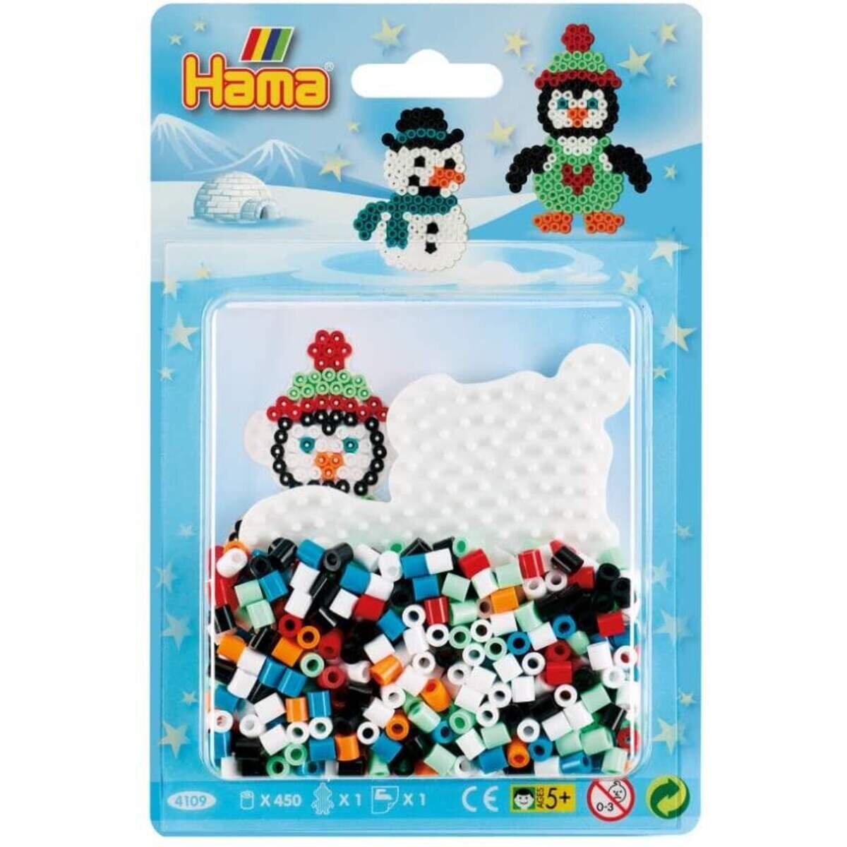 Hama Bügelperlen 4109 Kleines Set Winter mit ca. 450 bunten Midi Bügelperlen