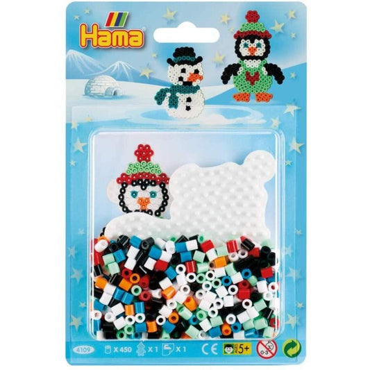 Hama Bügelperlen 4109 Kleines Set Winter mit ca. 450 bunten Midi Bügelperlen