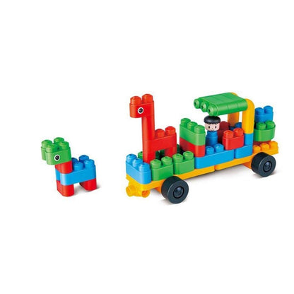 Hape PolyM Bausteine Zoowärter und Autos