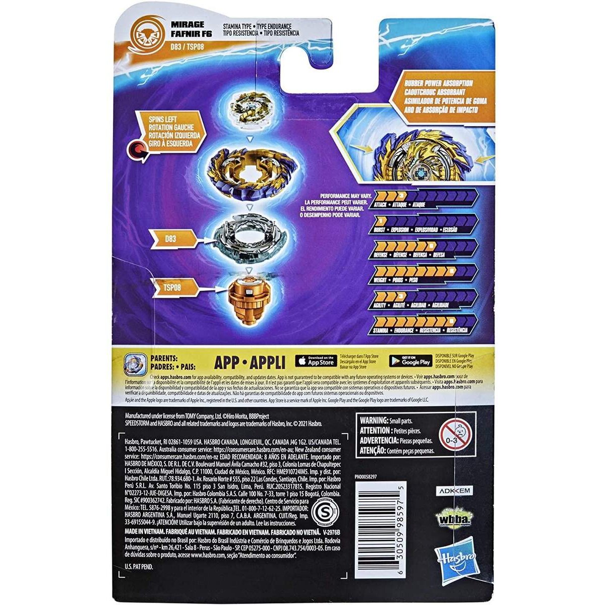 Hasbro Beyblade Burst Surge Speedstorm Mirage Fafnir F6