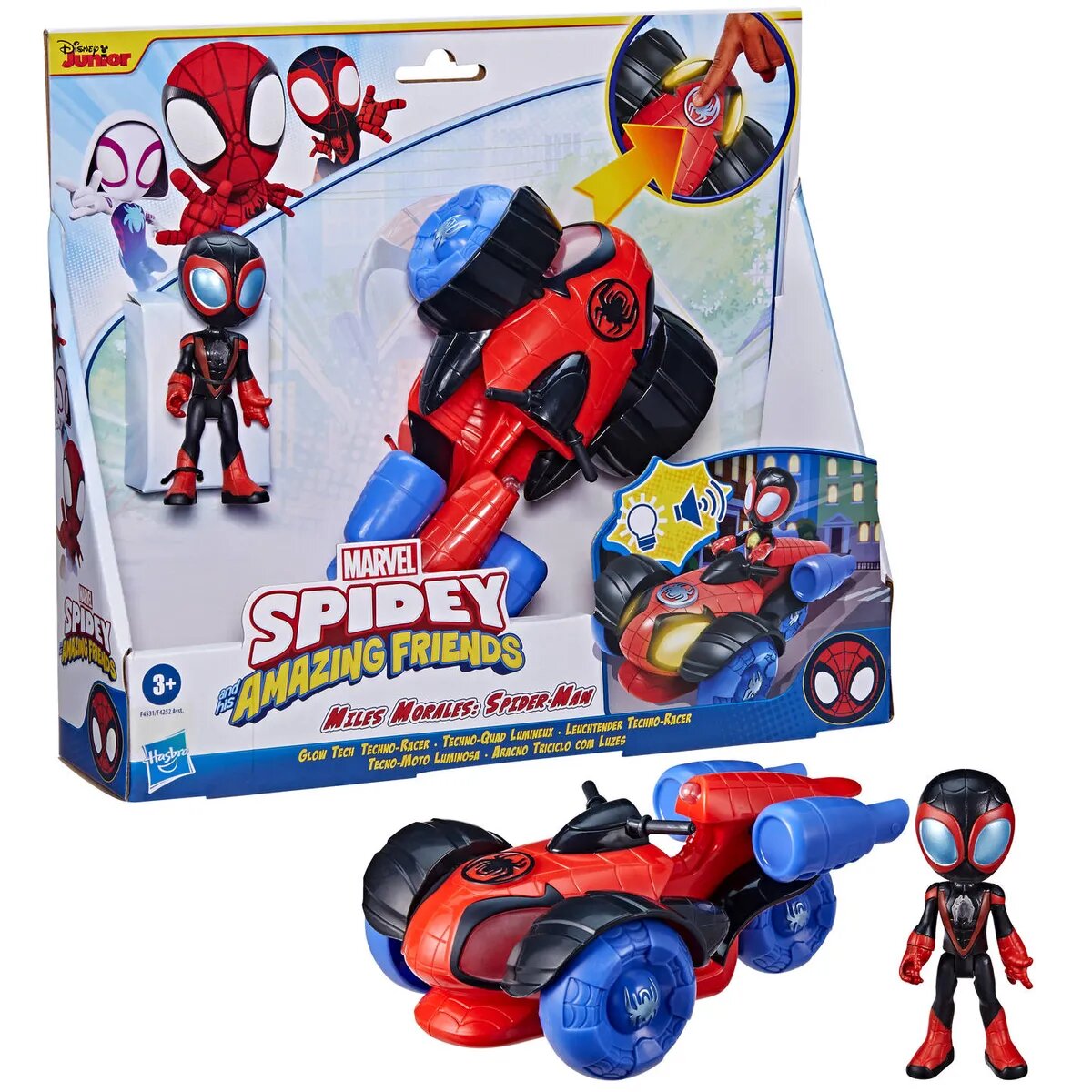 Hasbro Marvel Spidey and His Amazing Friends Leuchtender Techno-Racer