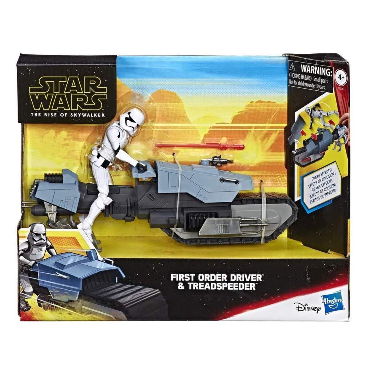 Hasbro Star Wars Galaxy of Adventures Fahrer und Treadspeeder 12,5 cm