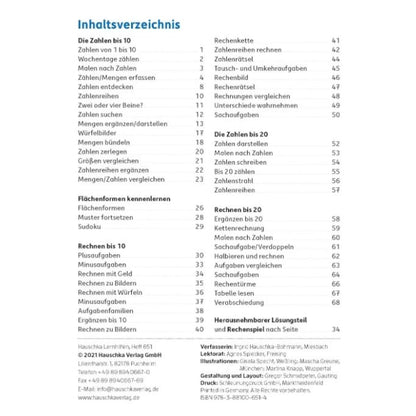 Hauschka Verlag Mathe auf dem Bauernhof 1. Klasse