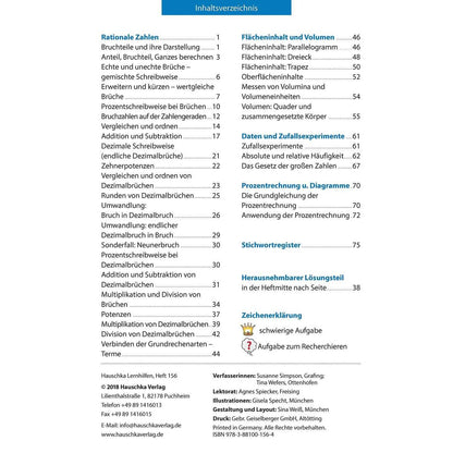 Hauschka Verlag Rechnen und Textaufgaben - Gymnasium 6. Klasse