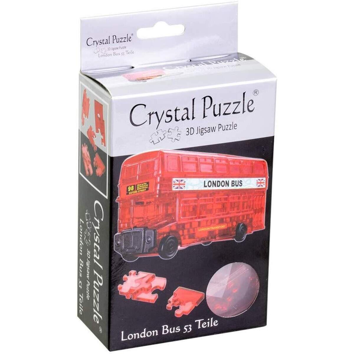 HCM Kinzel Crystal 3D Puzzle London Bus, 53 Teile