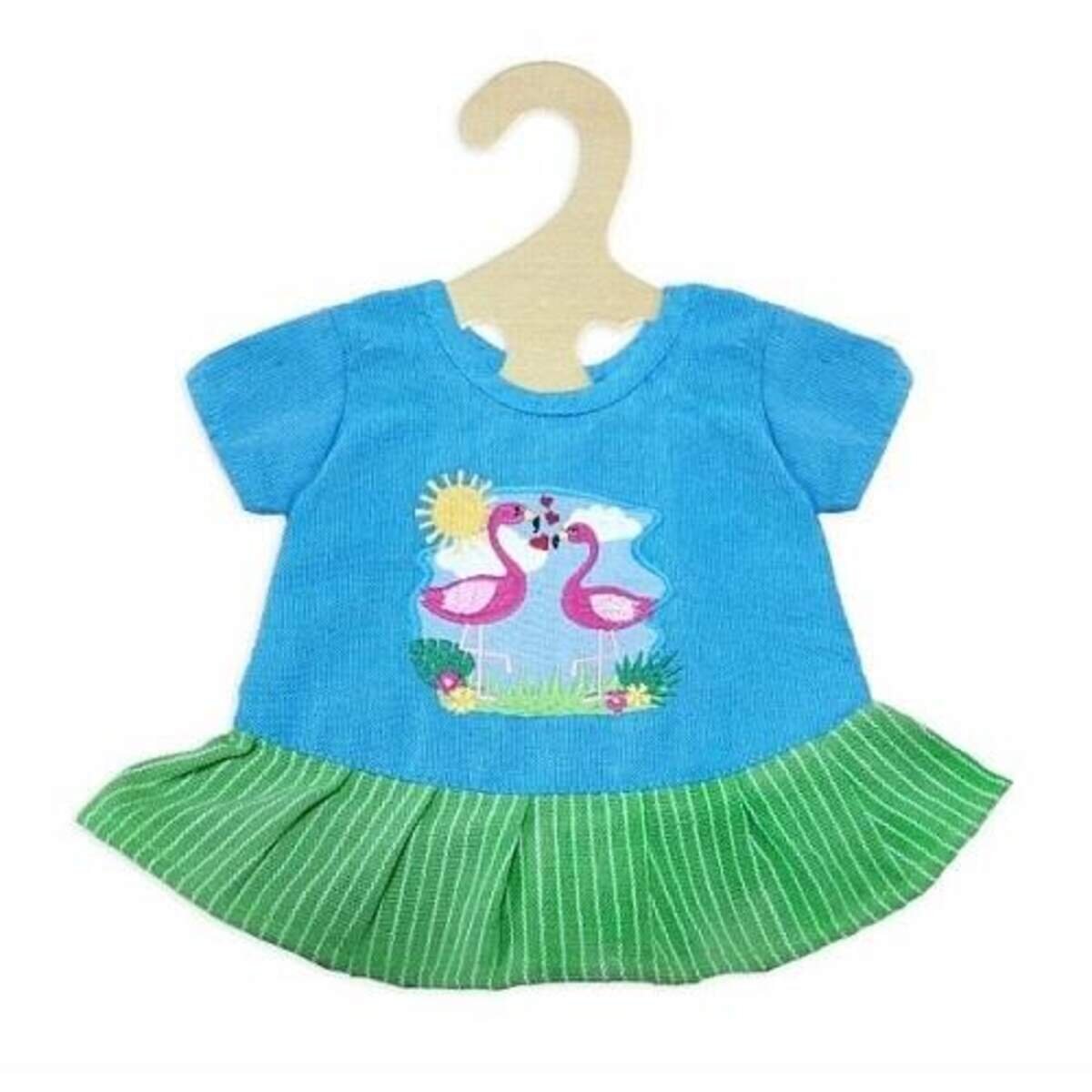 Heless Puppenkleidung Fair Trade Kleid Flamingo in Größe 35-45cm