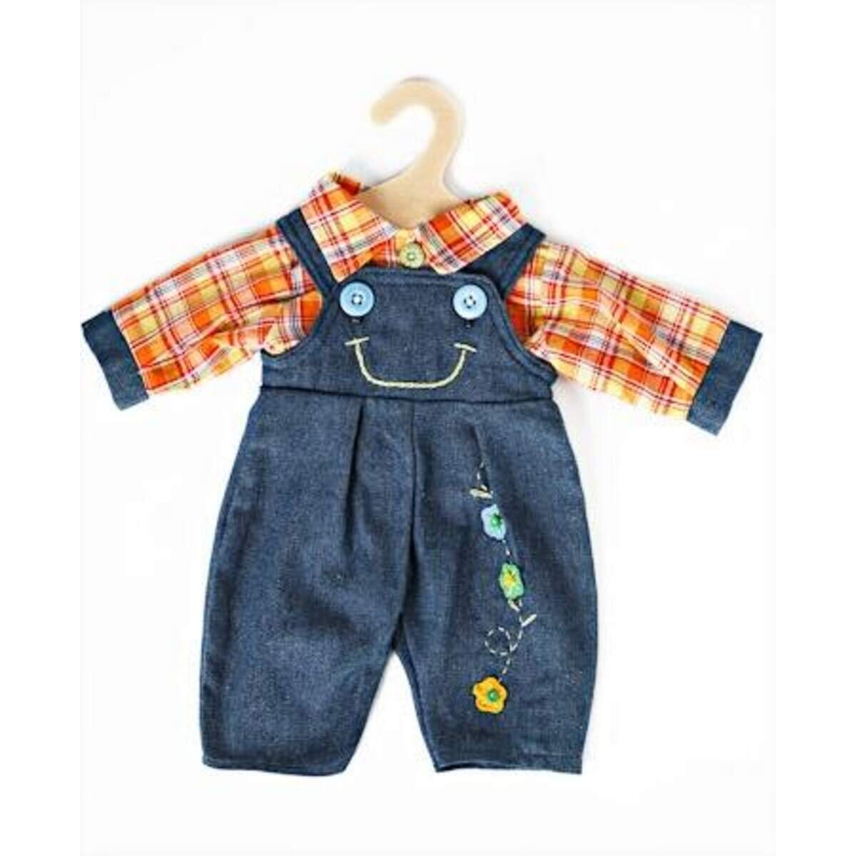 Heless Puppenkleidung Latzhose mit Hemd, Größe 35-45cm, sortiert