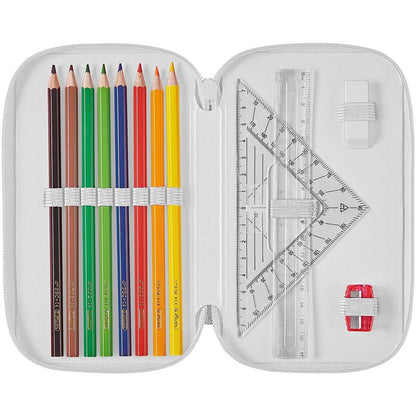 Herlitz Federtasche Mystique, 3 Fächer, gefüllt, 31-teilig
