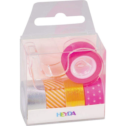 Heyda Deko Tapes Mini "Neon Akzente" pink/ orange neon 5er