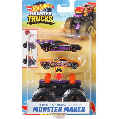 Mattel Hot Wheels Monster Maker Monster Trucks, 1 Stück, 3-fach sortiert