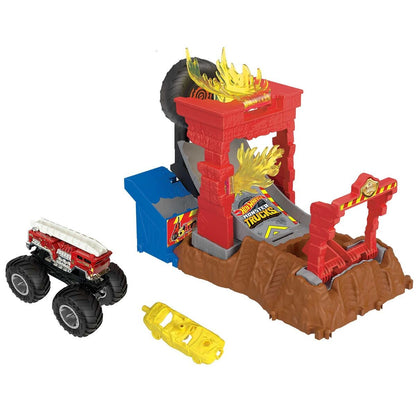 Hot Wheels Monster Trucks Arena Smashers 5-Alarm-Crash-Challenage Spielset