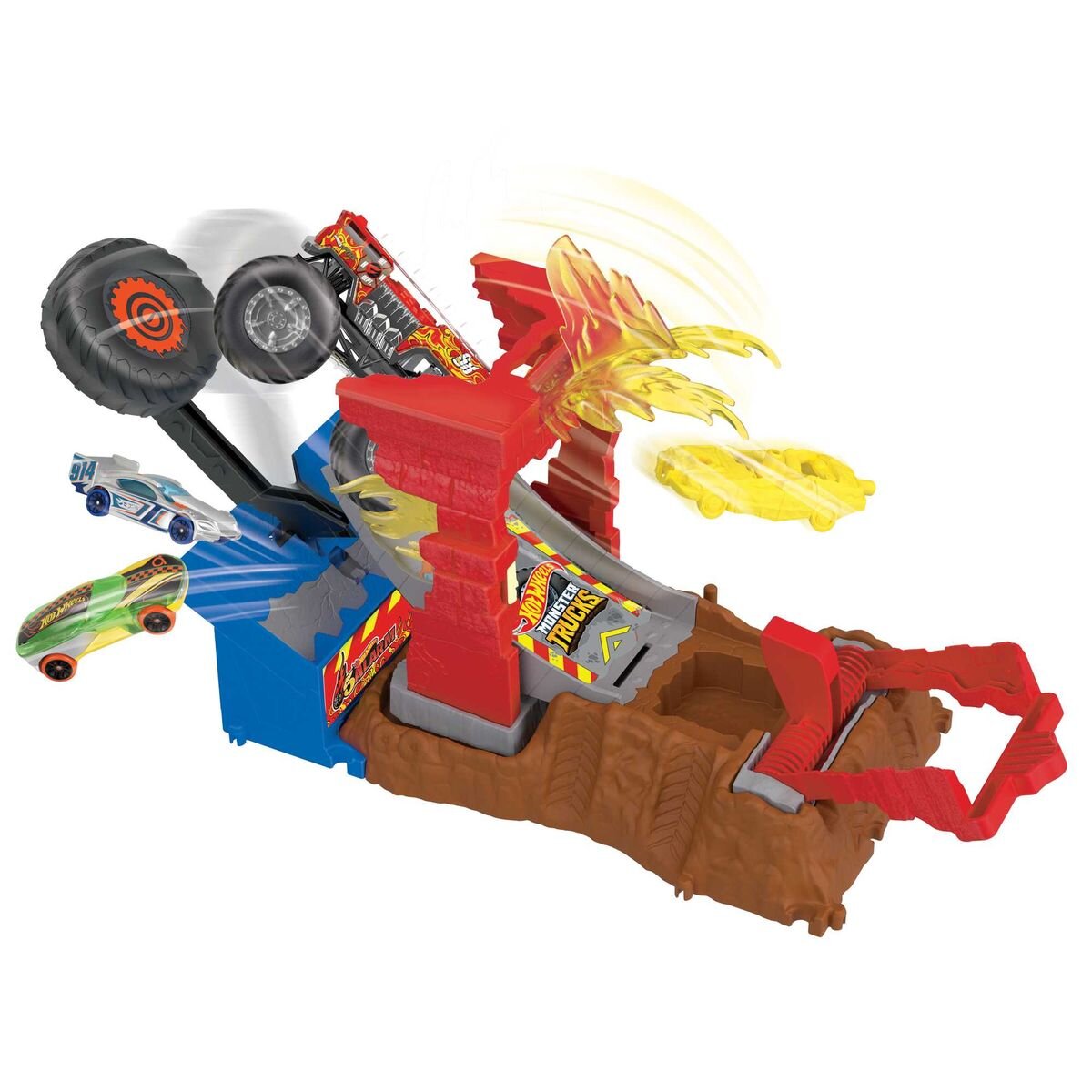 Hot Wheels Monster Trucks Arena Smashers 5-Alarm-Crash-Challenage Spielset