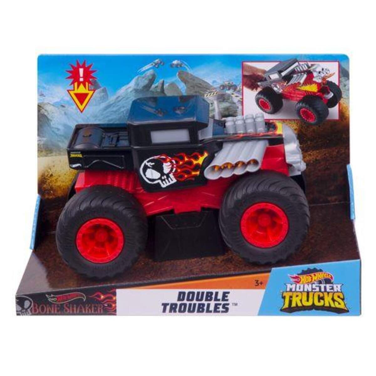 Mattel Hot Wheels Monster Trucks Bone Shaker Double im Maßstab 1:24