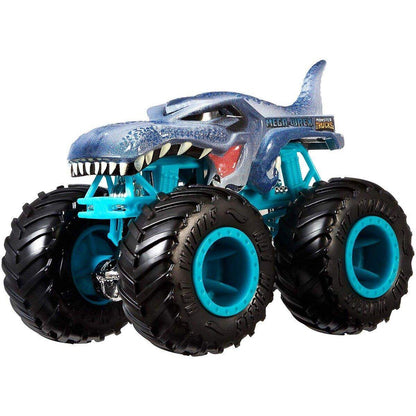 Hot Wheels Monster Trucks Die-Cast 2er-Pack Mega Wrex vs Leopard Shark 1:64