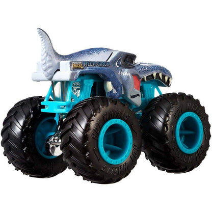 Hot Wheels Monster Trucks Die-Cast 2er-Pack Mega Wrex vs Leopard Shark 1:64