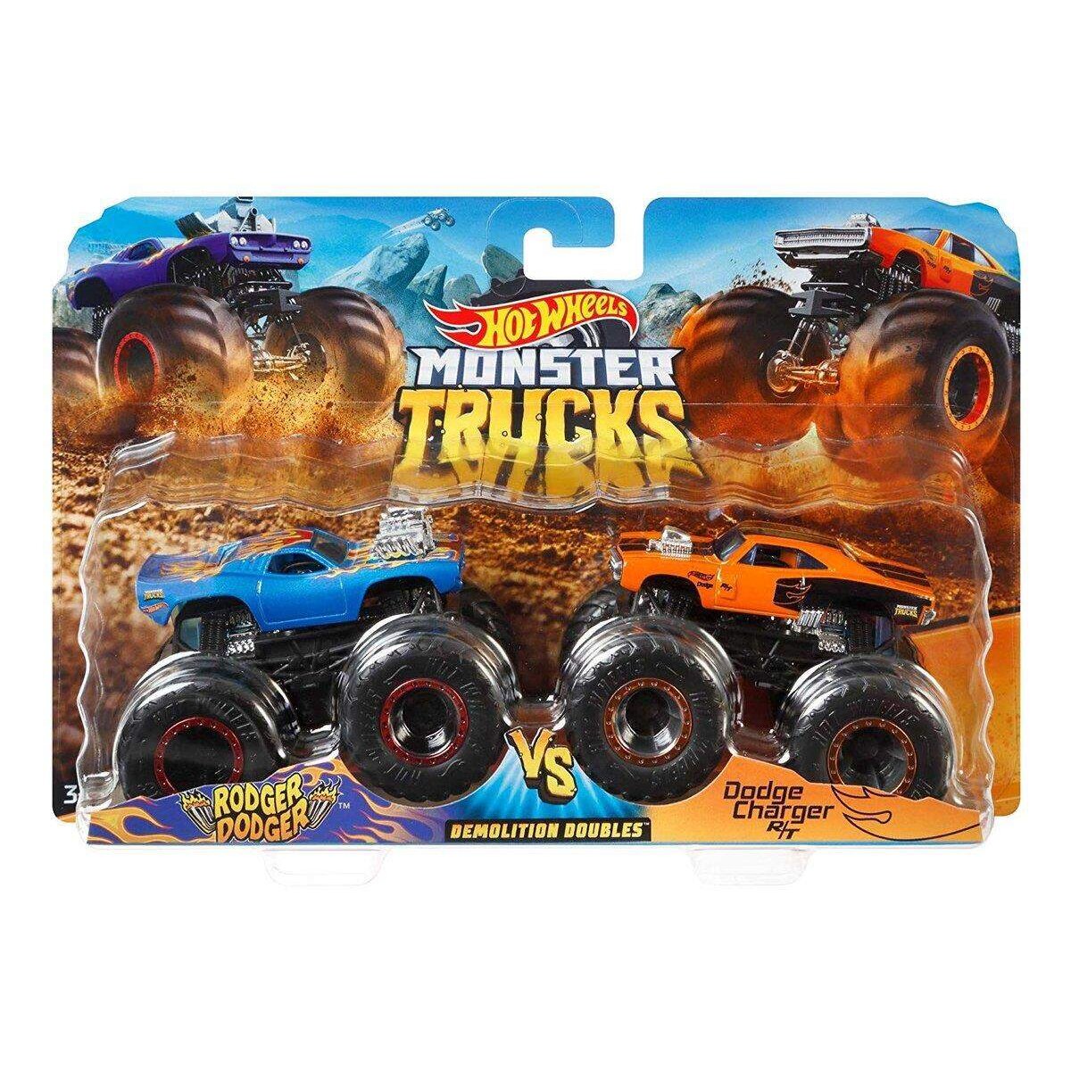 Hot Wheels Monster Trucks Die-Cast 2er-Pack Muscle Car 1:64