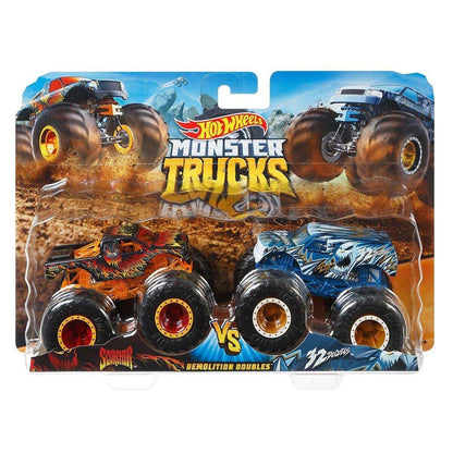 Hot Wheels Monster Trucks Die-Cast 2er-Pack Scorcher vs 32 Degrees 1:64