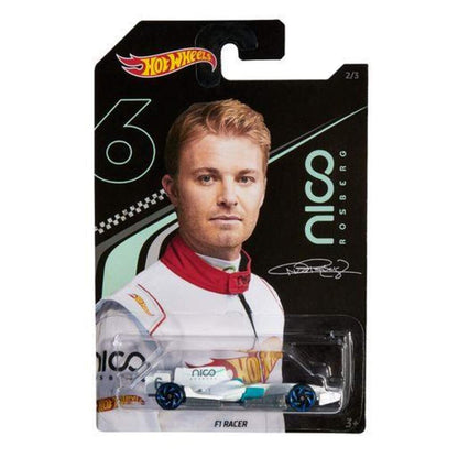 Hot Wheels Rennauto Designed by Nico Rosberg Sortiment, 1 Stück, 3-fach sortiert