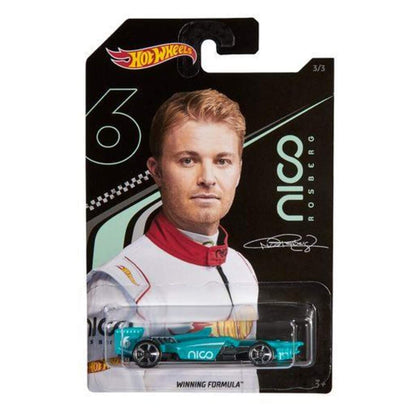 Hot Wheels Rennauto Designed by Nico Rosberg Sortiment, 1 Stück, 3-fach sortiert