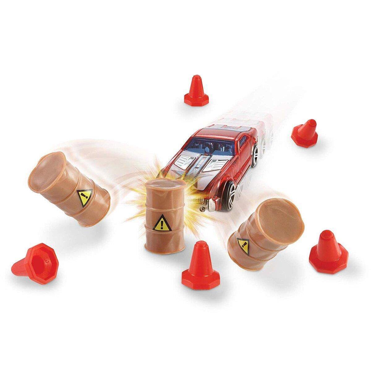 Hot Wheels Track Builder Pistenset mit Looping und Zubehör, inkl. 1 Spielzeugauto