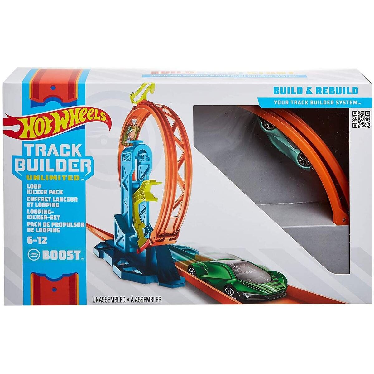 Hot Wheels Track Builder Unlimited Looping-Kicker-Set inkl. 1 Spielzeugauto