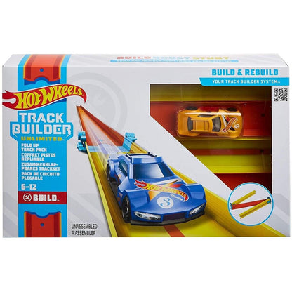 Hot Wheels Track Builder Unlimited Zusammenklappbares Trackset inkl. 1 Spielzeugauto