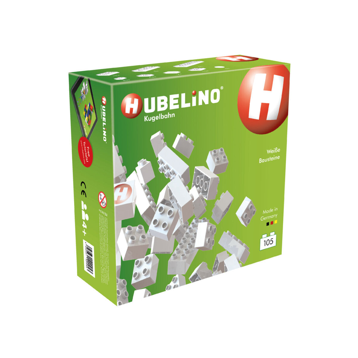 Hubelino Weiße Bausteine Set 105-teilig