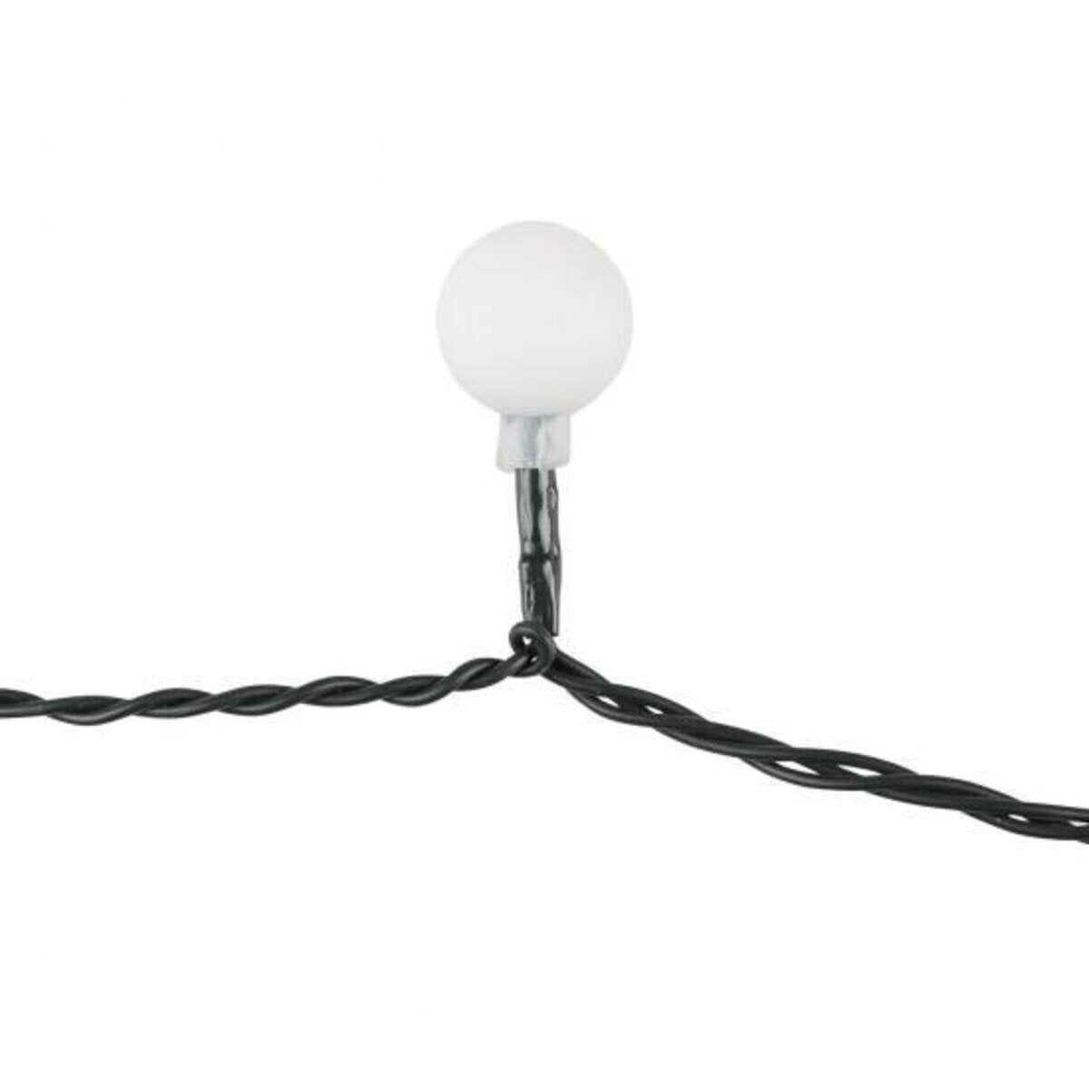 Idena 80er LED Lichterkette mit Kugeln, warmweiß, für innen/außen, Timer