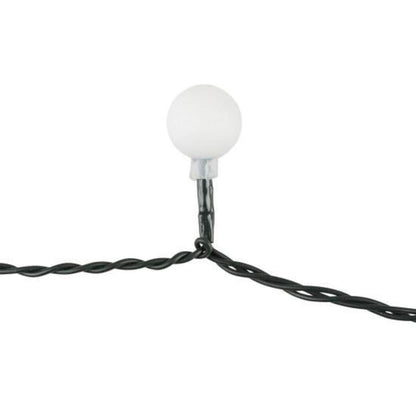 Idena 80er LED Lichterkette mit Kugeln, warmweiß, für innen/außen, Timer