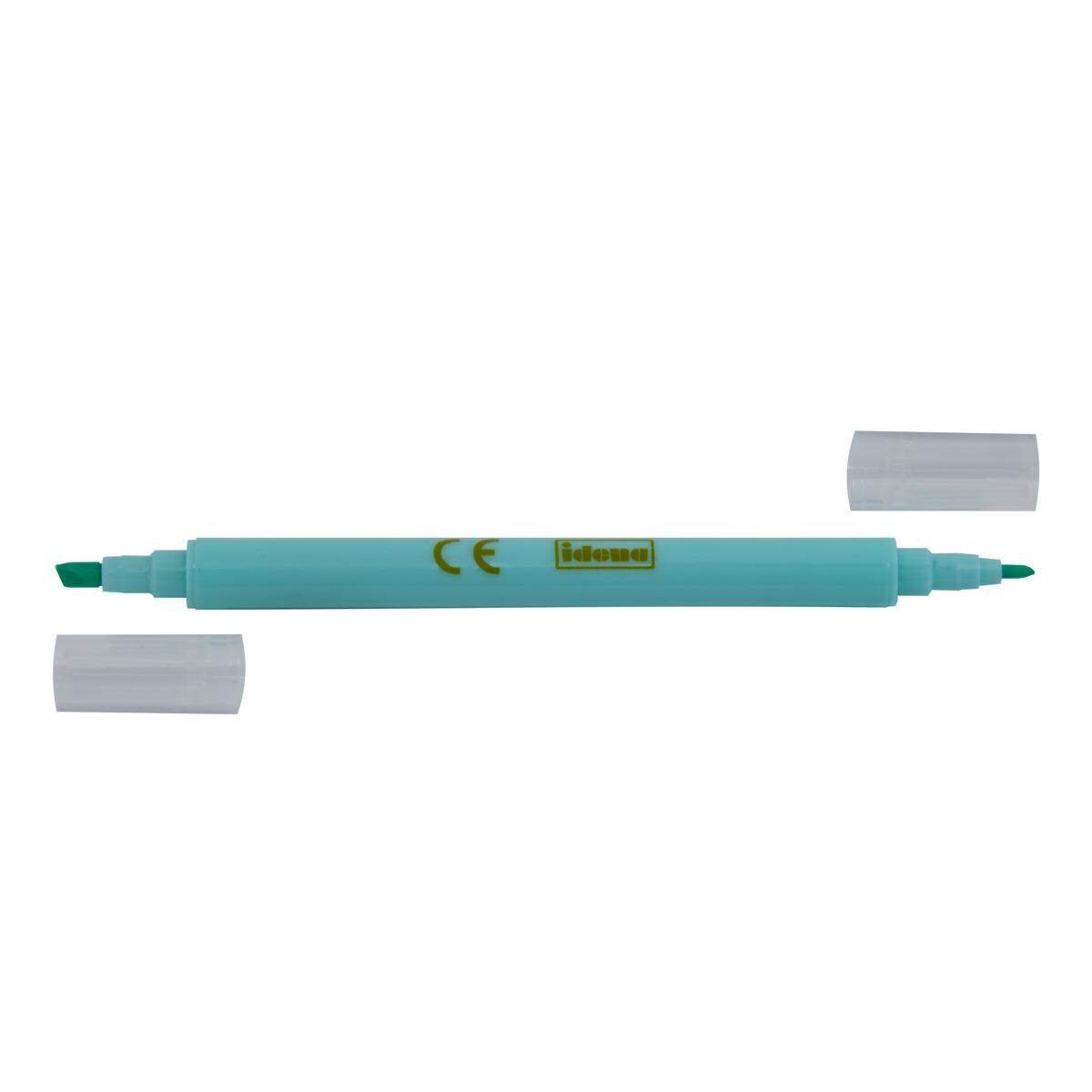 Idena Duo-Marker Pastell 6 Stück, zwei Spitzen, Strichstärke 1 4 mm