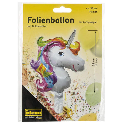Idena Folienballon Einhorn 35 cm