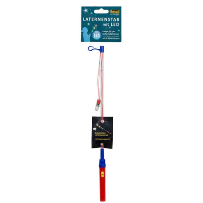 Idena LED Laternenstab, 50 cm, batteriebetrieben, mit 3 Blinklichtern