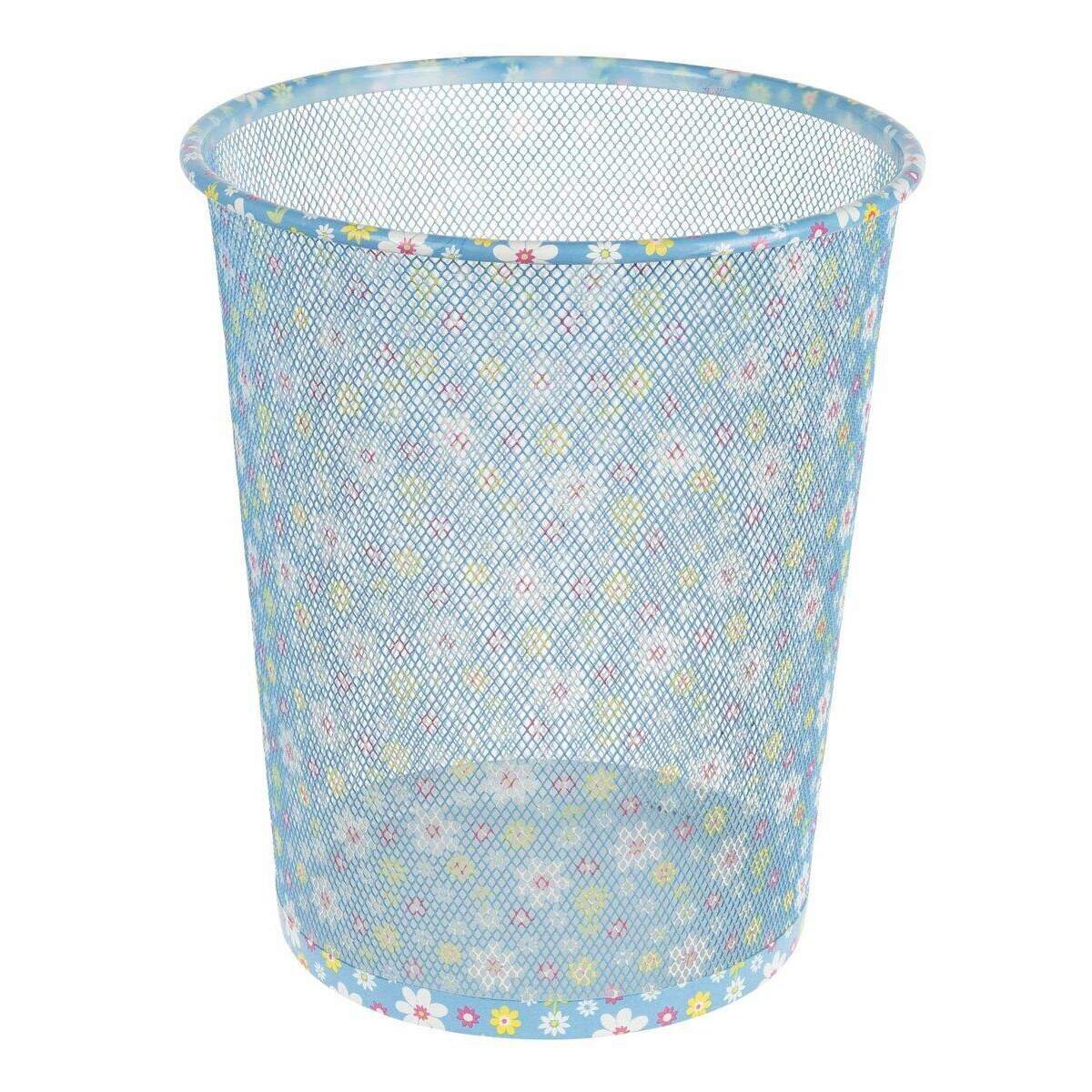 Idena Papierkorb Metall Flower, ca. 10,8 Liter Ø257 x 293mm